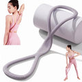 Resistance Bands with Handles,Figure 8 Resistance Band Elastic Fitness Bands Exercise Band for Home Yoga Gym Workout - color: Grey-25LB