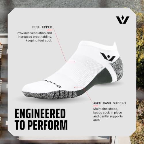 Swiftwick FLITE XT No Show Golf & Running Socks - Moisture Wicking - color: White, size: X-Large