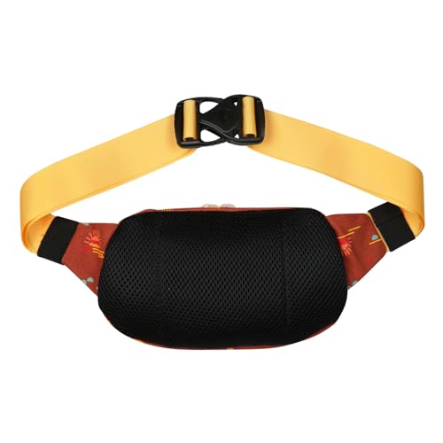 KAVU Canvas Spectator Belt Bag, Cotton Fanny Pack for Travel - color: Mirage Glow