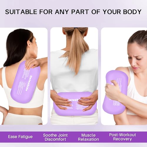 Ice Packs for Injuries Reusable Gel 2 Hot Cold Compress Therapy Pack - color: Purple, size: Medium 10 X 5.5 Inch