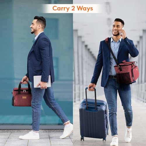Lifewit Insulated Lunch Box for Men, Lunch Bag Cooler Women, 24-Can 15L - color: Burgundy, size: Large(15L)