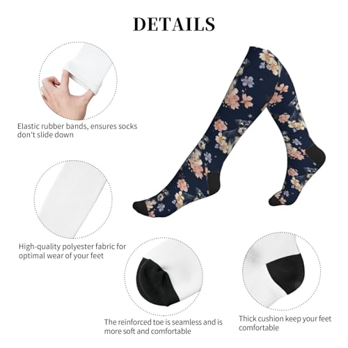 Cute Compression Socks Knee High Support Stockings Women Men - color: Cute Schnauzer Dog
