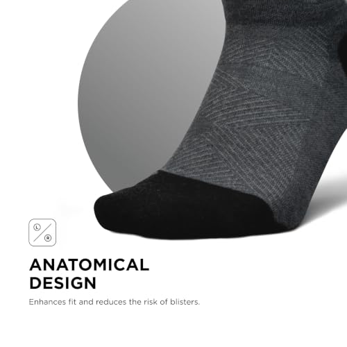 Feetures Elite Max Cushion No Show Tab Ankle Sock - color: New Gray (3 Pair), size: X-Large