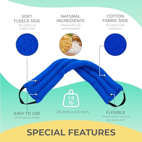 MHP Microwavable Heating Pad for Back-Most Heat Pack for Pain Relief - style: Blue