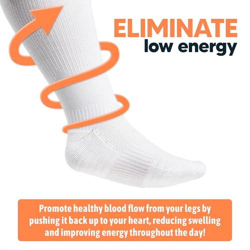 Viasox Black 3 Pack Compression Socks Women & Men, Circulation Support, 12-15mmHg Neuropathy, M - color: Black, size: Medium