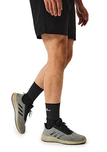 ABIRAM Ankle Brace Compression Sleeve with Adjustable Support Strap - color: Black, size: XX-Large
