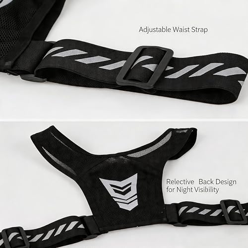 Lightweight Breathable Running Vest with Reflective Print , Outdoor Sports Vest for Running Cycling Hiking Travel