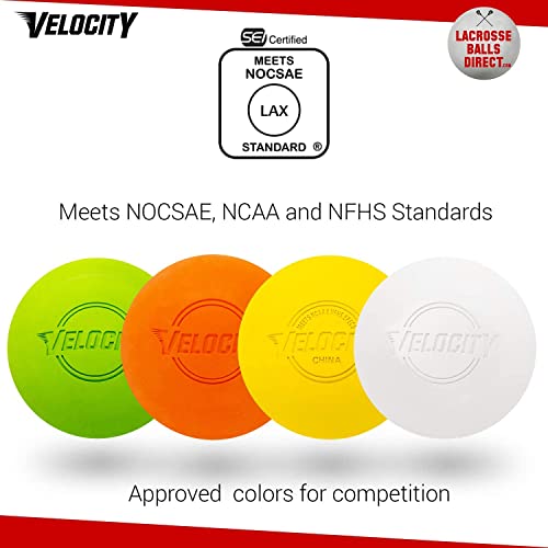 Velocity Lacrosse Balls - 1, 2, 3, 6, 12, 18, 24, 36, 60 and 120 Packs - for Practice, Official NFHS and College Approved Size - color: Lime Green, size: 3 Balls, style: Practice Ball