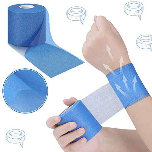 Nuanchu 24 Rolls Prewrap Athletic Tape, 2.75 in x 30 yd, Blue - color: Blue
