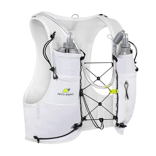 N NEVO RHINO Running Hydration Vest with 1.5L Water Bladder - color: White, size: Medium