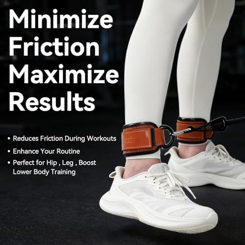 Ankle Strap for Cable Machine, 2 Pack - color: Brown