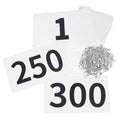 TRIWONDER Race Bibs Running Numbers with Safety Pins, Tyvek 4"x7" Large Numbers 1-500 for Marathon Runners Events Sports Games - color: Black&white [4"x7"] 1-300