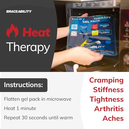 BraceAbility Medical Gel Hot Cold Pack - Reusable Soft Flexible Ice Pack for Hip, Shoulder, Knee, Back - Comfort Cold Compress for Injuries, Swelling, Bruises, Surgery, Kids, Adults (6.5" x 9.5")