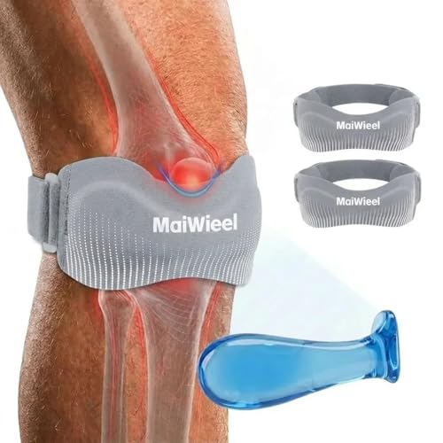 2 PCS Gray Patellar Tendon Support Strap for Knee Pain Relief - color: Gray