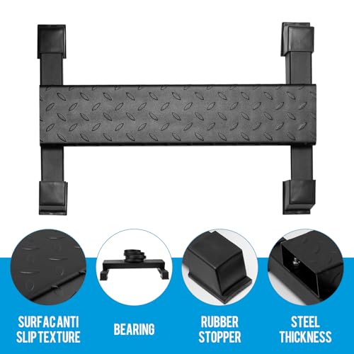 Steel Calf Raise Block, Heavy-Duty Stretch Platform, Leg Workout Equipment - color: BLACK-high