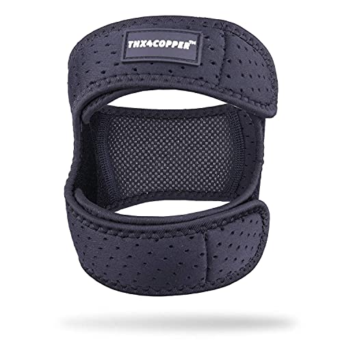 THX4COPPER Compression Dual Adjustable Patella Knee Brace for Pain Relief,Knee Strap Support for Running, Jumper, Gym Exercise, Tendonitis, Arthritis, Injury Recovery, Joints and Muscles - size: Small/Medium