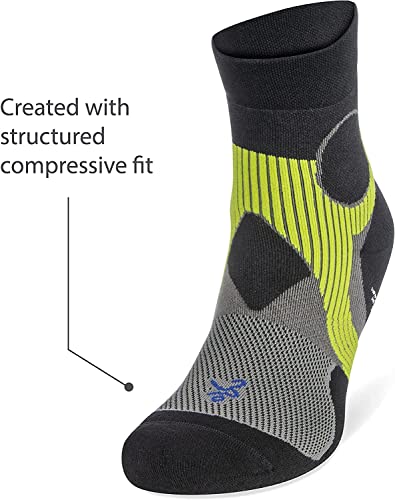 Quarter Support Socks by Balega - color: Light Grey/Black, size: Medium