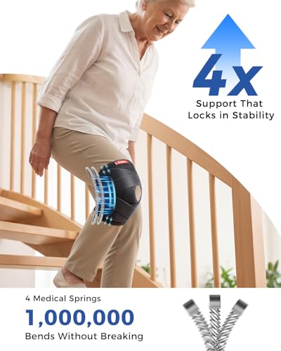 Medical Knee Brace for Women & Men,Knee Support with Side Stabilizers - size: Large