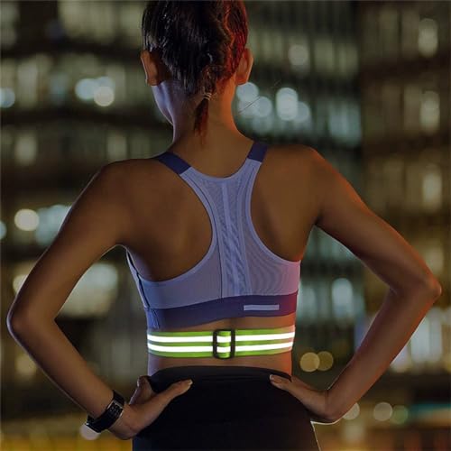 Reflective Belt for Running Belt Reflective Running Gear, Green