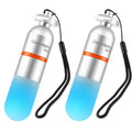 SecurityIng 2 Pcs Scuba Dive Strobe Signal Light, 2 Modes, Bule - color: Blue