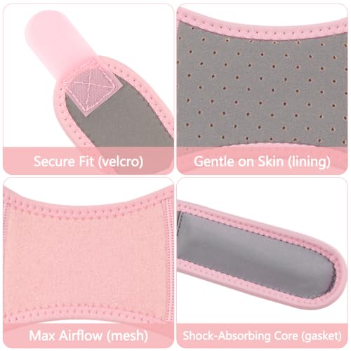 Knee Brace for Women and Men, Breathable Adjustable Knee Braces, Pink - color: Pink