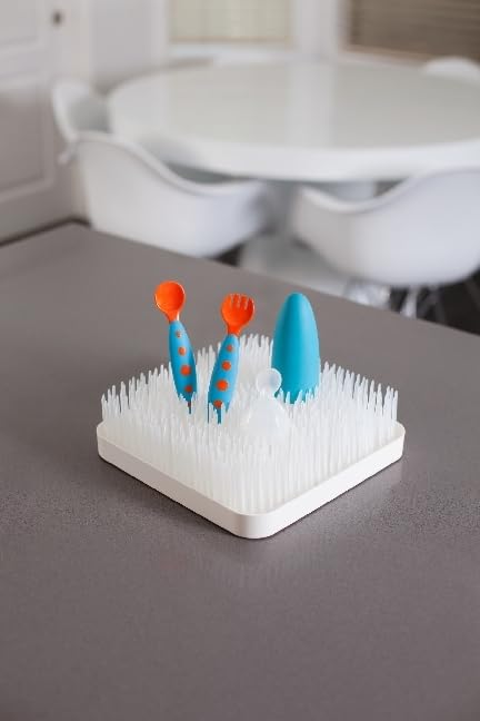 Boon Grass Countertop Drying Rack For Kitchen, Plastic - Winter White - color: White