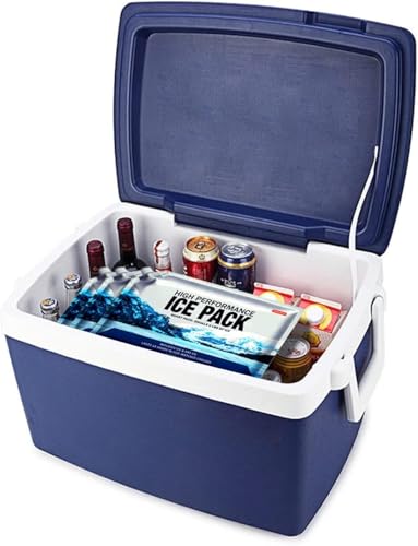 Reusable Ice Packs for Coolers 2 Pack, Long Lasting Gel Freezer Packs for Cooler Bag, Large Lunch Boxes & Backpack, Cold Blocks for Food (9.8" x 9.8") - size: Medium-2pk