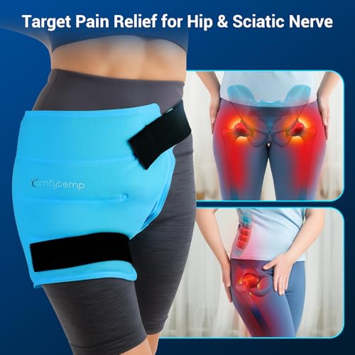 Comfytemp Hip Ice Pack Wrap and Small Gel Ice Packs for Injuries Reusable 2 Packs
