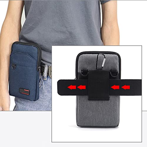 Travel Cell Phone Pouch Belt Pouch, Phone Holster Crossbody Bag with Shoulder Strap for iPhone Case Holder for Hand with Neck Lanyard Smartphone Walking Passport Wallet (Dark Grey B) - color: Dark Grey B