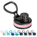 Spout Lid for Thermoflask, Takeya, Simple Modern 12-64oz Wide Mouth Bottle - color: Black+Pink