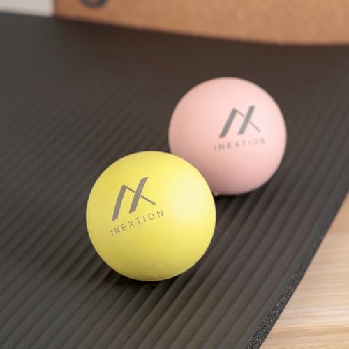High-Density Therapy Massage Balls(2-Pack), Pink + Yellow(50D+50D) - color: Soothing Pink + Dawn Yellow (50d+50d)