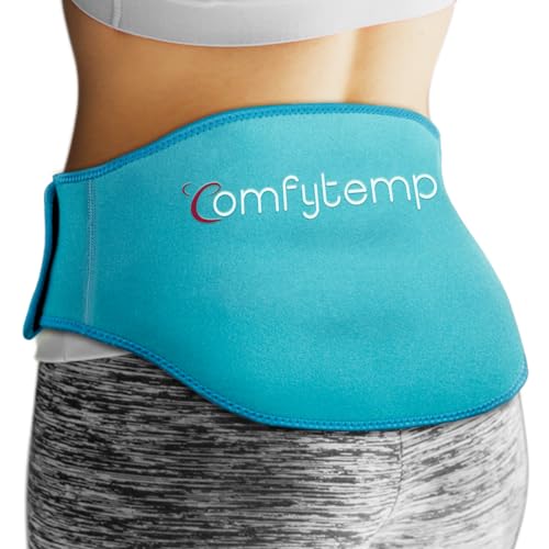 Comfytemp Back Ice Pack for Lower Back Pain Relief Product, Reusable Gel - color: Light Blue, size: Standard