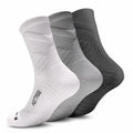 Compression Crew Athletic Socks, 3 Pairs, Performance Socks - color: White+black+grey, size: Medium