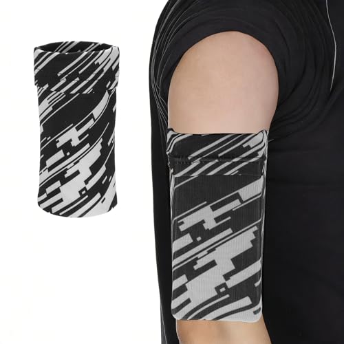 Cell Phone Armband Sleeve, Universal Sports Arm Band Black/White - color: Black & White