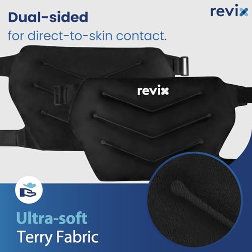 REVIX Extra Large Hip Ice Pack Wrap After Surgery, Cold Packs for Hip - color: Black