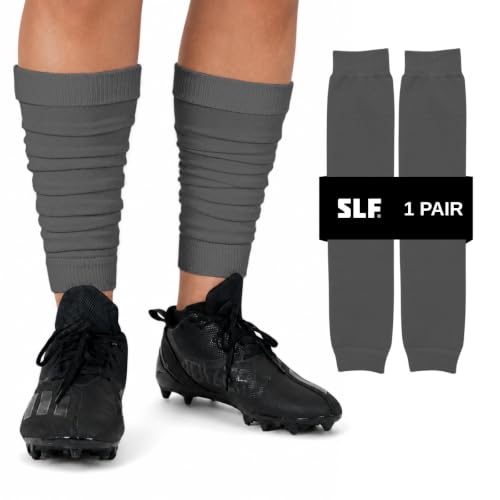 SLEEFS Football Leg Sleeves for Turf Burn and Skin Irritation Protection - color: Light Gray, size: Kids