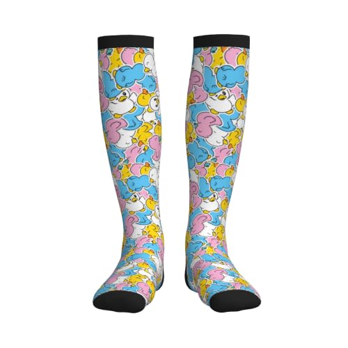 Compression Socks Women and Men 15-20mmHg-Circulation Support Socks for Athletic Running Cycling - color: Duck