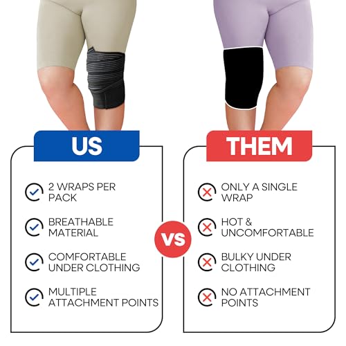 Elastic Knee Compression Wrap Bandage Knee Wraps for Pain, Med 71 Inch - size: Medium (Pack of 2)