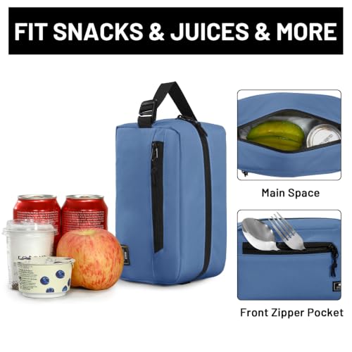 MIER Small Freezable Snack Bags Frozen Mini Cooler with 2 Gel Packs, Blue - color: Light Blue