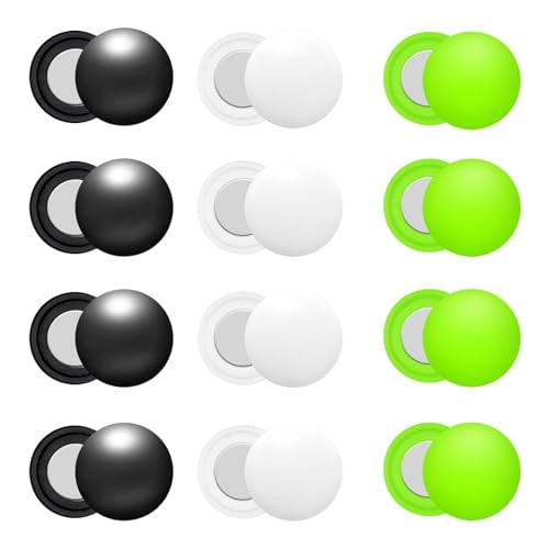 12Pcs Marathon Running Bib Clips Number Holder Race Bib Fixing Fastener Clip Magnets Number Buckle Field Securing Running Gear White Black Green for Triathlon Cycling Runners Field Supplies - color: Black white green