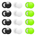 12Pcs Marathon Running Bib Clips Number Holder Race Bib Fixing Fastener Clip Magnets Number Buckle Field Securing Running Gear White Black Green for Triathlon Cycling Runners Field Supplies - color: Black white green