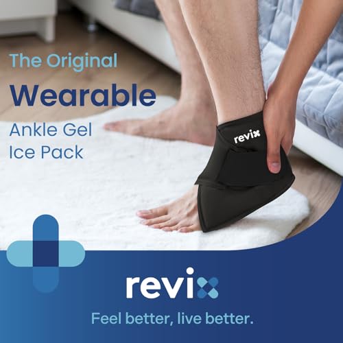 REVIX Foot Ice Pack Wrap for Plantar Fasciitis & Foot Pain Relief, Black - style: Black-1 Pack