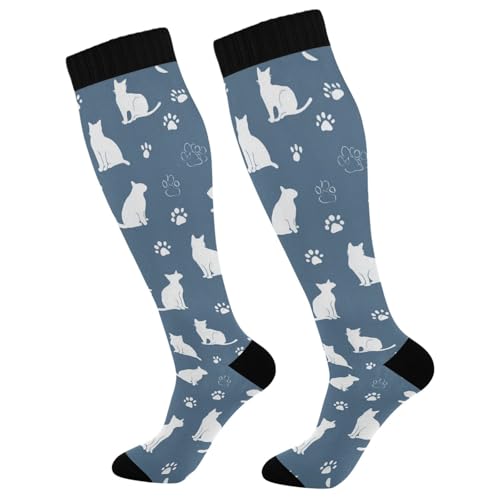 Wusikd Cute Penguin Compression Socks for Women and Men Circulation Long Socks for Athletic Running 1 - color: Multi 2