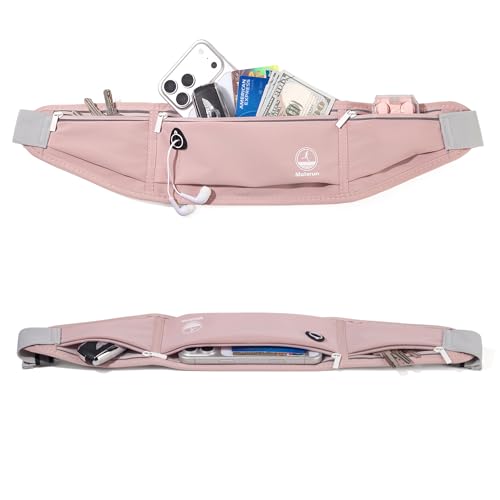 Slim Running Belt Fanny Pack, Phone Holder Waist Pack Money Belt - Pink - color: X Pink