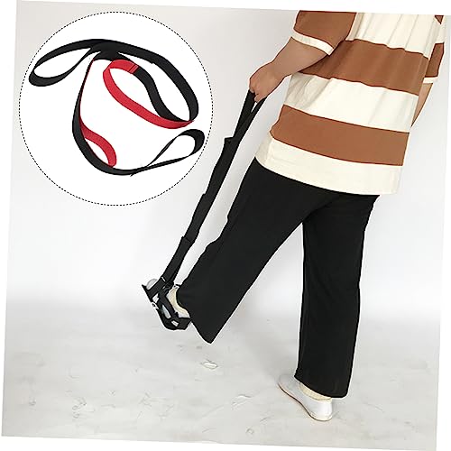 Leg Lifter Strap for Bed and Home Exercise Adjustable Leg Assist Training Belt Mobility Aid for Walking Physical Therapy 40.94 in - color: Red
