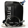 FITLY Soft Flask Running Water Bottle - Collapsible Hydration Flask - color: Black, size: 17 Ounces