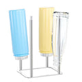 Water Bottle Drying Rack, Stainless Steel Bottle Dryer Rack, Baby Bottles Rack Dryer, Cup Drying Rack, Reusable Bag Drying Stand, Kitchen Stand Holder for Glass Bottles, Plastic Bag (Silver) - color: Silver, size: Small