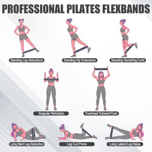 Seenelling 36 Pcs Fabric Resistance Bands - color: Gray, style: Heavy Resistance