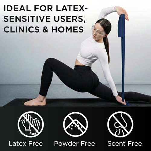 THERABAND Resistance Bands Set, Elastic Bands for Exercise & Physical Therapy, Strength Training for Upper & Lower Body Fitness - size: 3 Pack, style: Non-Latex Advanced