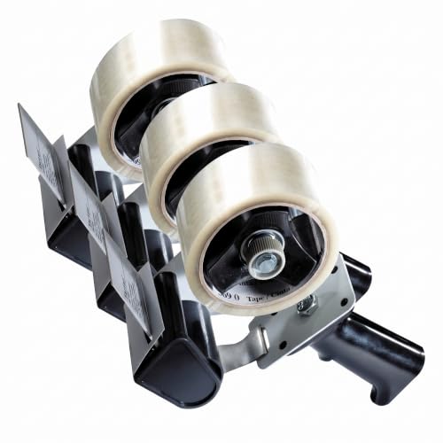 Tartan Pistol Grip Box Sealing Tape Dispenser HB903, Hand-Held Design, Heavy-Duty, Easy-to-Use Application, Black, 2 (Pack of 3) - size: 2" (Pack of 3)